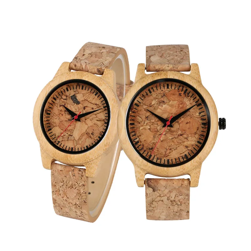 ORIGINAL  Wooden Watch Quartz Movement Lovers Simple Clock Genuine Leather Band Ultra-light Watches Women Cas