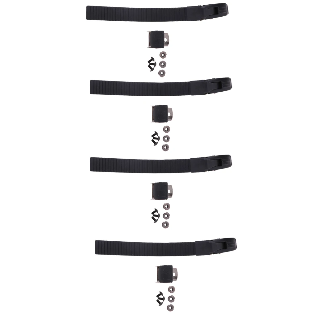 Perfeclan 4 x Inline Skate Strap Buckle with Clamp Screws Nuts Replacement
