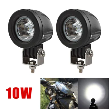

2PC 10W LED Work Light Mini Tail Light Bulbs Auto Led Offroad Lights Fog Lamp Cool White Car Styling for Car Motorcycle Boat ATV