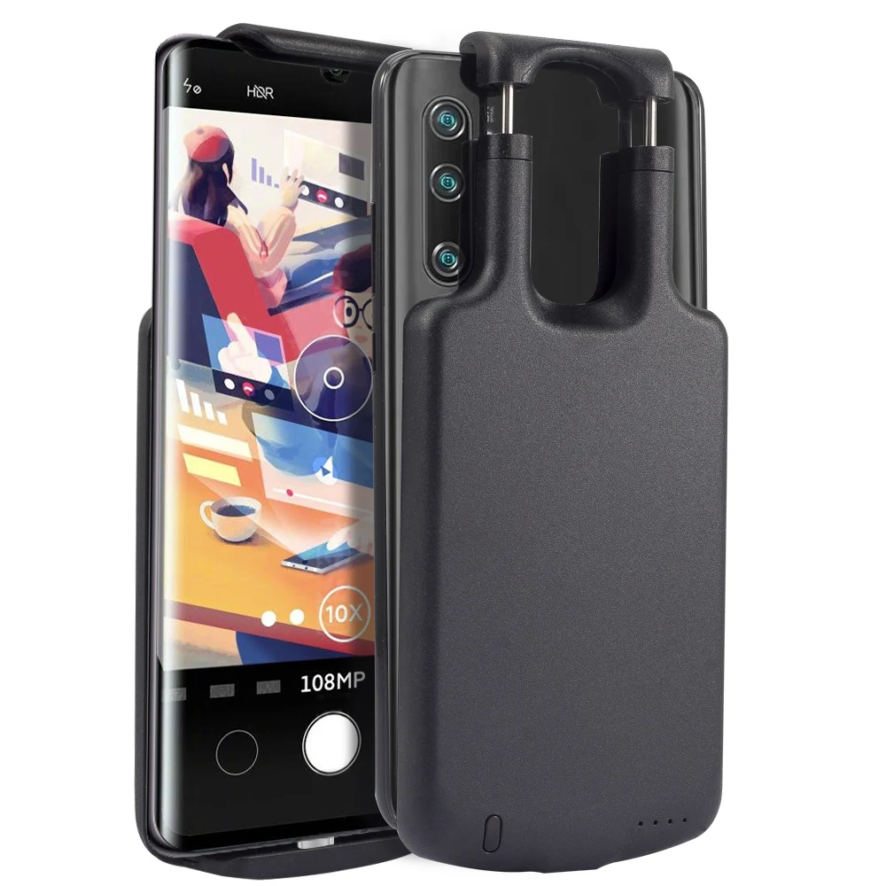 

For Xiaomi Mi CC9 Pro Case 5000mAh Battery Charger Extensible Buckle Backup PowerBank Cover For Xiaomi Mi Note 10 Battery Case