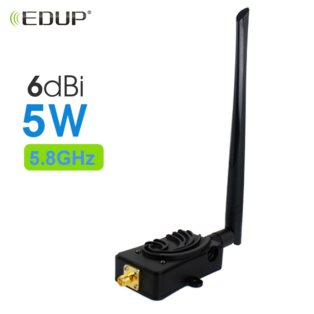 EDUP 8W 2.4GHz WiFi Power Amplifier 5GHz 5W Signal Booster Wireless Range Repeater for Wi-Fi Router Accessories Antenna 