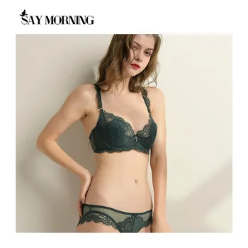 

SAY MORNING Women Sexy Lingerie Sets Push Up Bras Lace Cotton Panties Underwire Padded Bra Sets Plus Size
