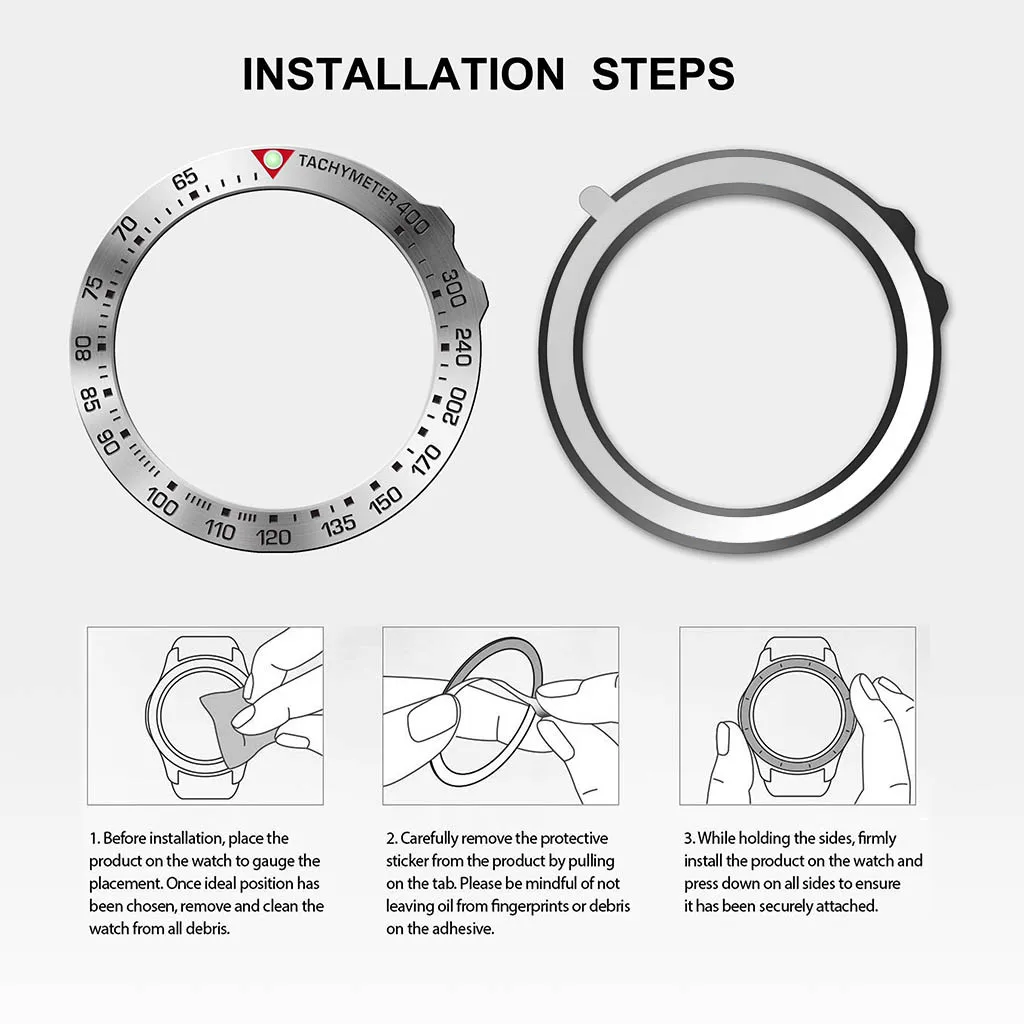Кольцо для часов, клейкая крышка, металлический чехол против царапин для Garmin Fenix 5/5 plus Fenix 5X/5x Plus, вставка с рамкой Fenix5 Fenix5x#1122