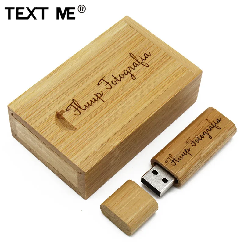 TEXT ME подарок флешка деревянный + коробка персонализированный логотип usb флэш