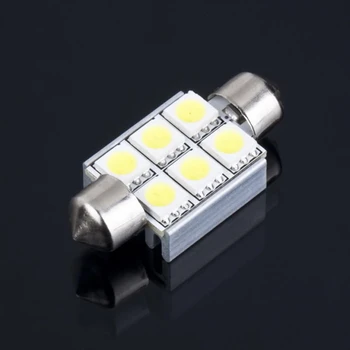 

1PC Super White Led 36mm Festoon 5050 SMD 6 LED C5W Car Auto Interior Dome Door Light Lamp Bulb Pathway lighting 12V Work Lamp
