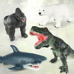 Парк Юрского периода имитация сплошной динозавр тираннозавр рекс животное Горилла Акула полярный медведь фигурки Детские игрушки подарок