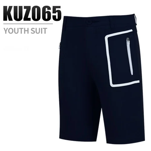 Navy Blue PGM, детские летние дышащие шорты для гольфа, повседневные шорты для гольфа с карманами на молнии для мальчиков, тренировочная одежда, спортивная одежда, D0796 - Цвет: Navy Blue