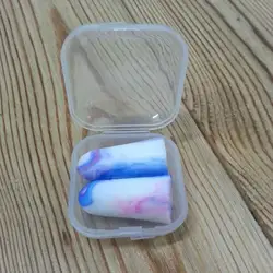 1 Pair Soft Comfortable PU Sponge Earplugs Travel Sleep Noise Reduction Rate 35.5db Sound Insulation Ear Plugs (Random Color)
