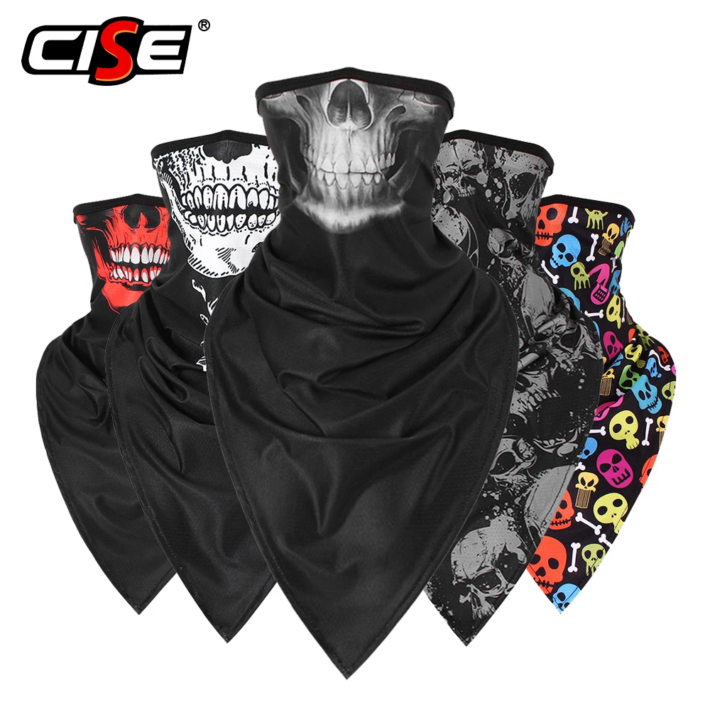 

Skull Ghost Balaclava Headband Motorcycle Moto Neck Gaiter Face Shield Tube Scarf Motocross Biker Bandana Head Mask Men Girls
