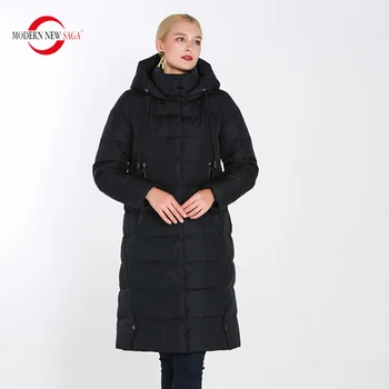 

MODERN NEW SAGA 2020 Winter Women Coat Long Jacket Women Hooded Coat High Quality Cotton Padded Coat Thick Parka Women Overcoat