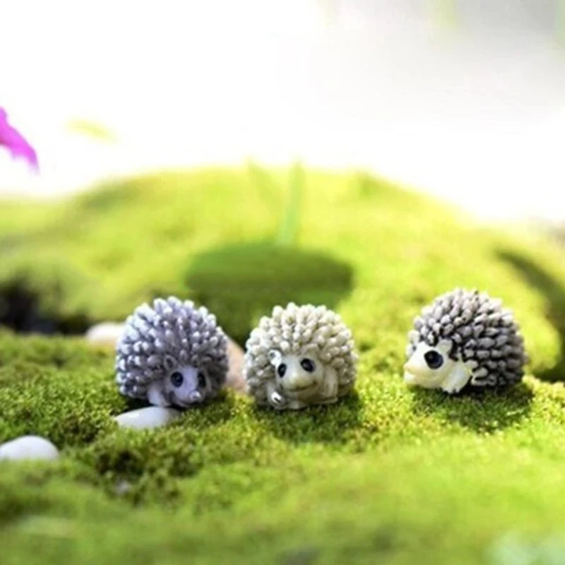 10pcs/pack Desk Decoration Mini Hedgehog for Table/Miniature Dollhouse Bonsai Fairy Garden Landscape Decorative | Дом и сад