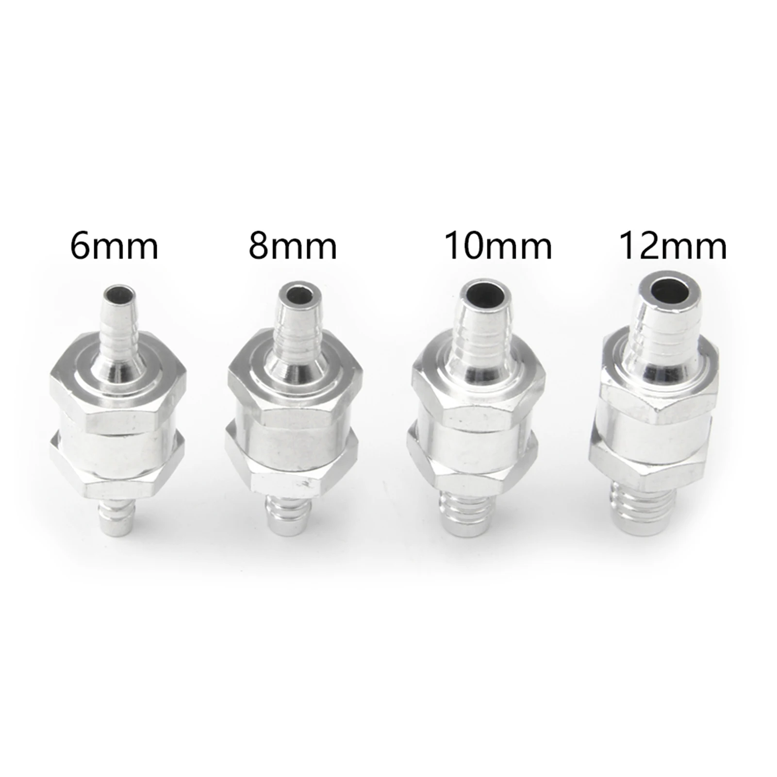 Aluminum Alloy Car One Way 6/8/10/12mm Valves Aluminium Alloy Fuel Non Return Check Valve One Way Fit Carburettor