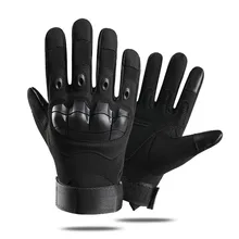 Tela sensível ao toque fora de estrada luvas da motocicleta tático de couro artificial duro dedos completos esportes equipamento de proteção luvas