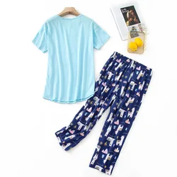 Plus Size 3Xl Women Pajamas Sets Cartoon Print Cotton Sleepwear Cozy Casual Short Sleeve Pyjamas Pijama Nightwear