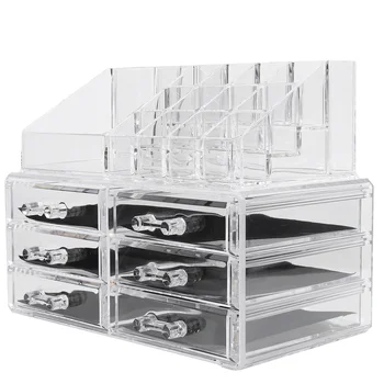 

1 Pc Cosmetics Storage Holder Large Sundries Box Desktop Organizer (White)