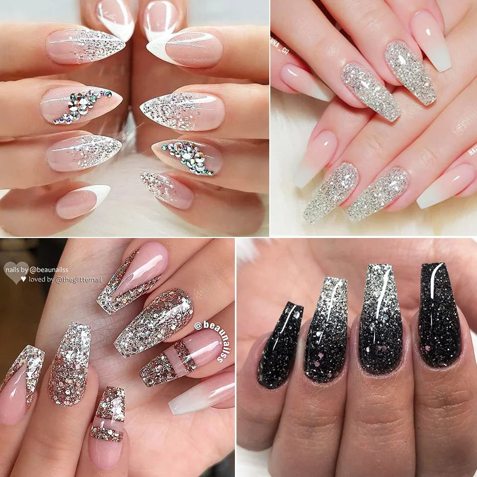 nail art glitter designs