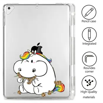 

Rainbow Unicorn for iPad Air 3 Case Tablet With Pencil Clear Soft Cover iPad 7th Generation Case Pro 12 9 Cases Mini 1 2 3 Funda