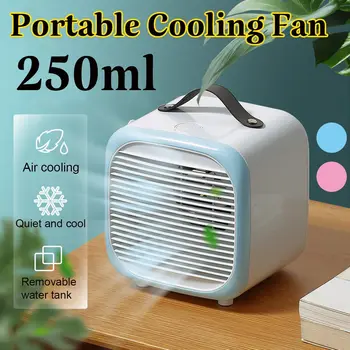

250ml Mini USB Air Cooler Portable Air Conditioner Humidifier Purifier Desktop Air Cooling Fan Air Cooler Fan for office