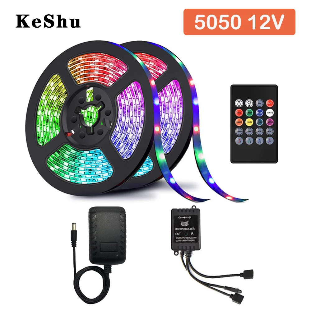 Светодиодный светильник KeShu RGB 5050 гибкая лента Fita светодиодный 5 м 10 диод