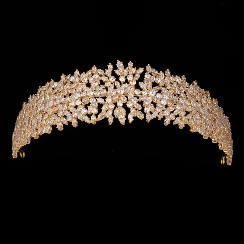 Diademi Vintage Plateadas De Lujo Barrocas De Cristal Corwn Para Novia Hadiyana Boda Tocado Corona Para Accessori De Pelo Bc5910