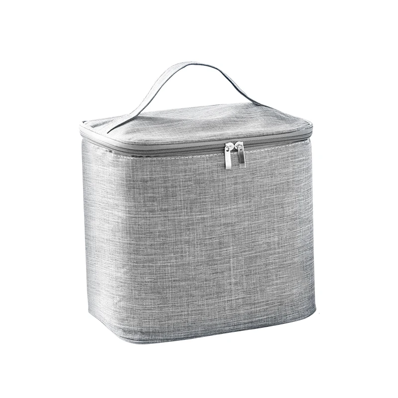 Light Gray Мужская Женская изолированная сумка для обеда, портативная Детская сумка-холодильник, герметичная Термосумка-органайзер Bento для путешествий, работы, пикника, хранения продуктов - Цвет: Light Gray