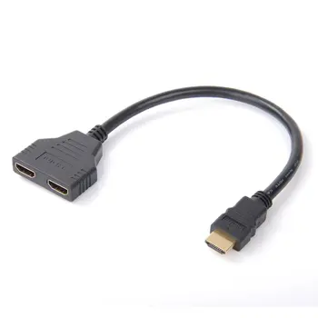 

1 In 2 Out Hdmi Converter Connect Cable Cord 2 Dual Port Y Splitter 1080p