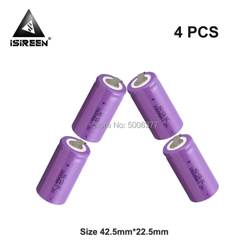 SC Ni-CD 2800mAh 1,2 V аккумуляторные батареи, самодельные электрические аккумуляторные батареи, Subc Ni аккумулятор CD игрушки фонарик