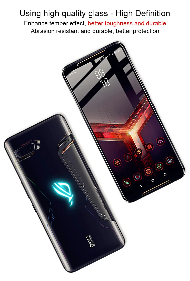 Полная защита IMAK закаленное стекло для Asus ROG Phone II glass Asus Rog Phone 2 ZS660KL Защита экрана для ROG Phone II ZS660KL