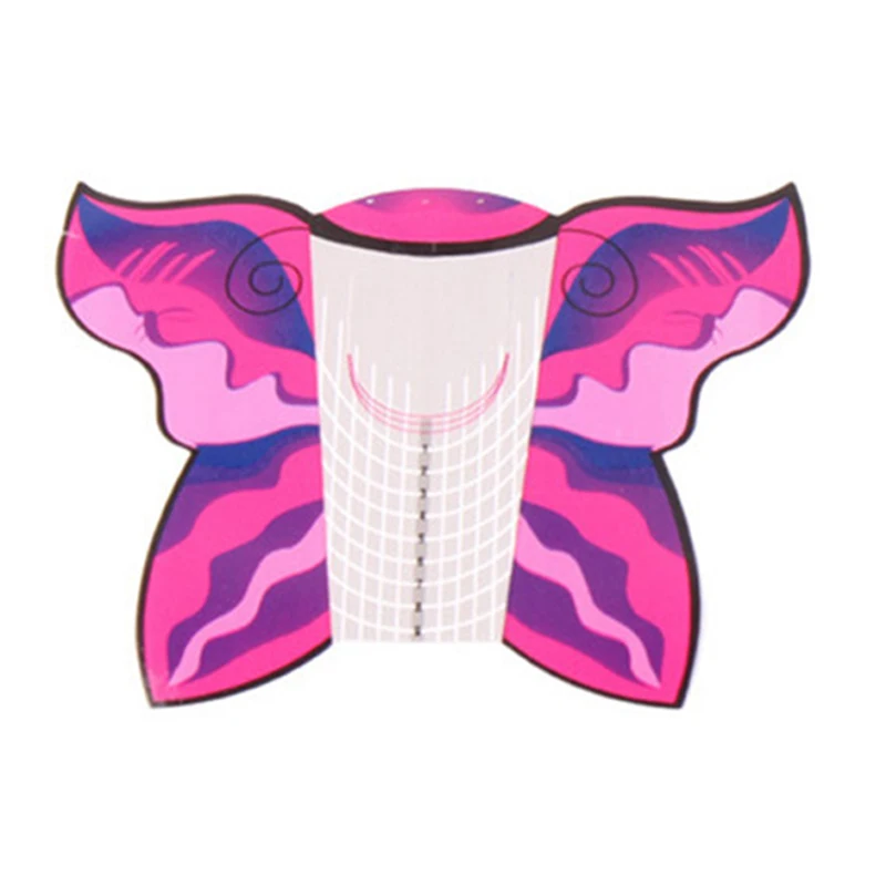 

300Pcs/Roll Nail Art Forms Butterfly Sculpting Tips Sticker Guide Extension Acrylic UV Gel Tools Paper Tray A