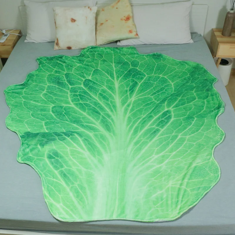 Cabbage Lettuce Printed Blanket Plush Warm Soft Throw Blankets Fruits