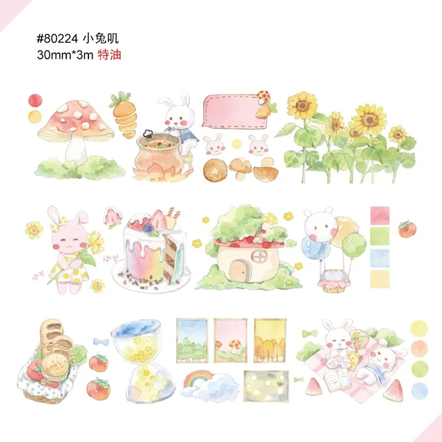 Daily life washi tape date washi tape for scrapbooking diary DIY tape decoration tape 80224