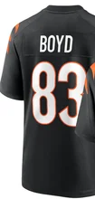 Customized Stitch For Men Women Kid Youth Tyler Boyd Black Football Jersey T Shirt