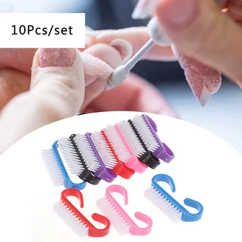 

New 10Pcs Nail Cleaning Nail Brush Tool File Manicure Pedicure Soft Remove Dust Manicure Tool Clean Brush for Nail Care