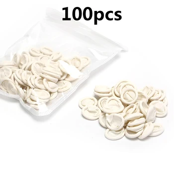 

100pcs Disposable Latex Rubber Finger Cots Sets Fingertips Protector Gloves For DIY Making Finding Accessories