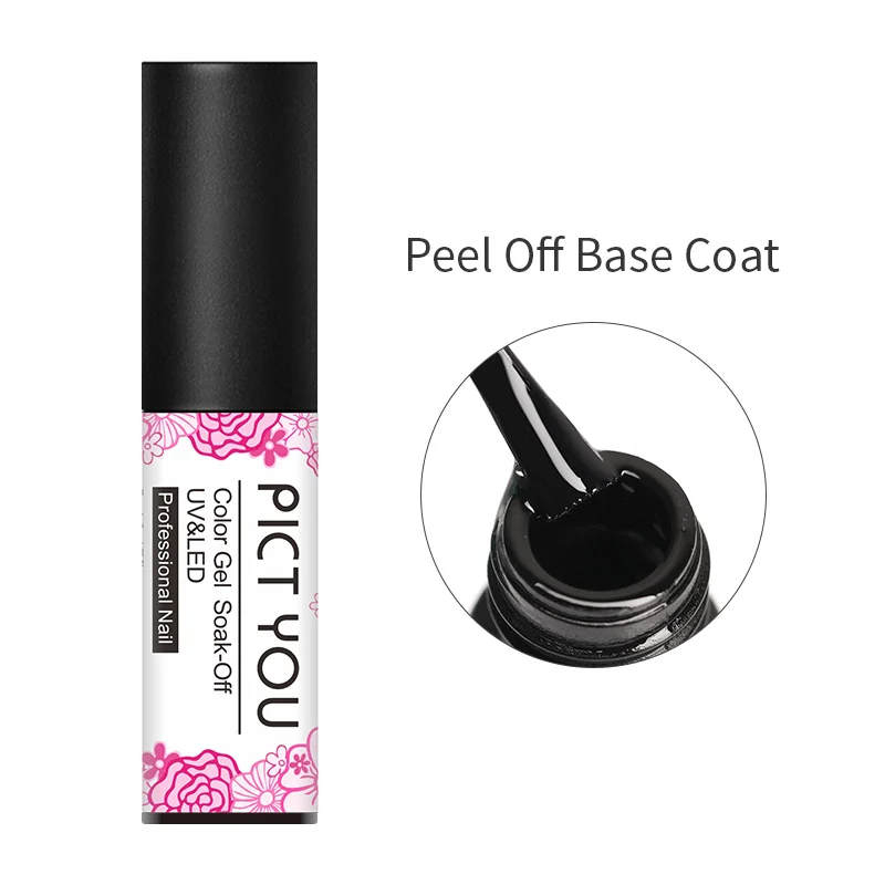 Peel Off Base Coat PICT YOU 5 мл зеленая серия Цветной Гель-лак замачиваемый УФ-Гель-лак Одноцветный пружинный Гель-лак для нейл-арта beauty Nails - Цвет: Peel Off Base Coat