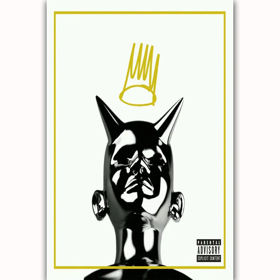 New J Cole Born Sinner Album Rap Music-Silk Art Poster Wall Sicker Decoration Gift