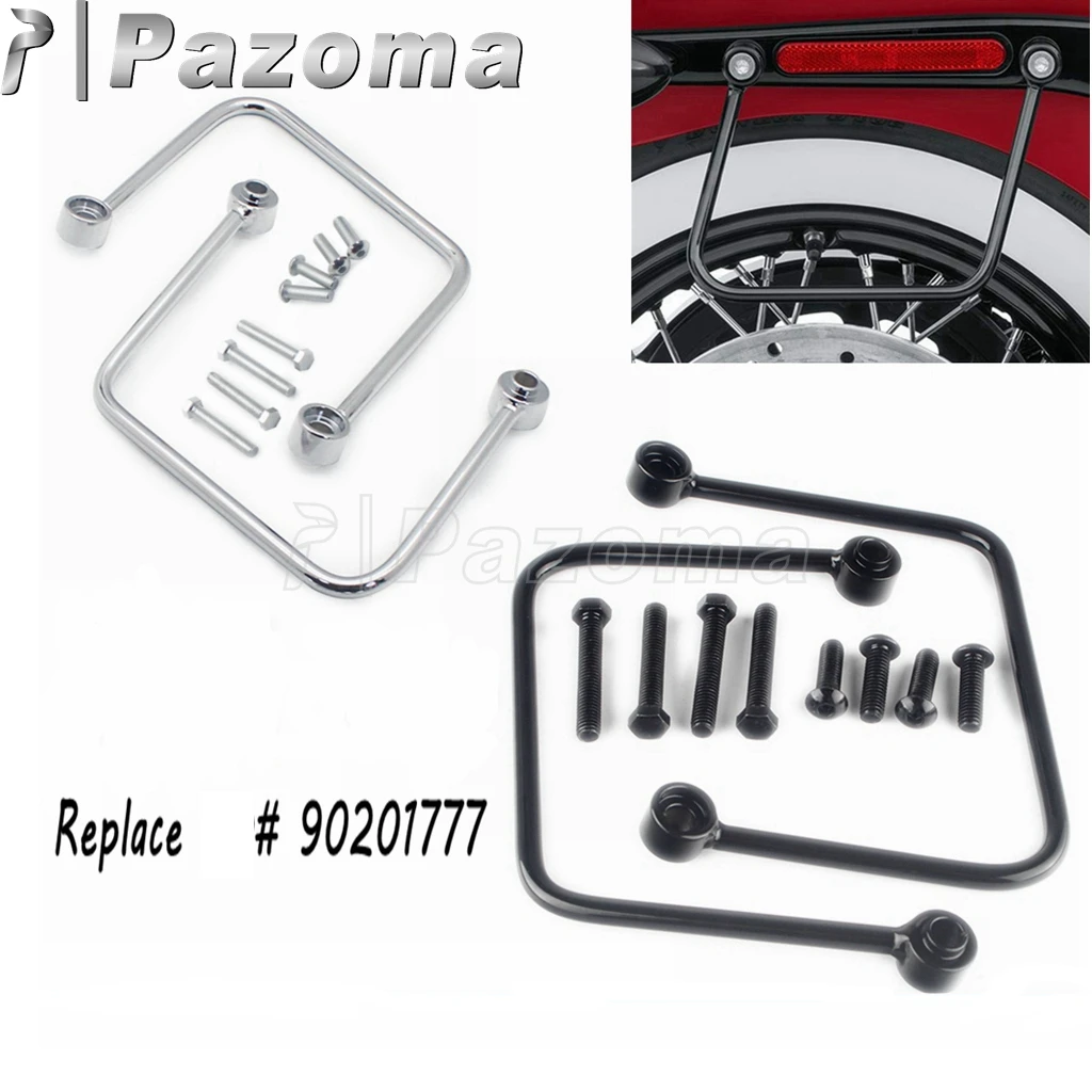 

Крепление для Harley Saddlebag, хромированные/черные стальные накидные сумки, кронштейн для крепления Softai Slim FLSL Street Bob FXBB 18-2020