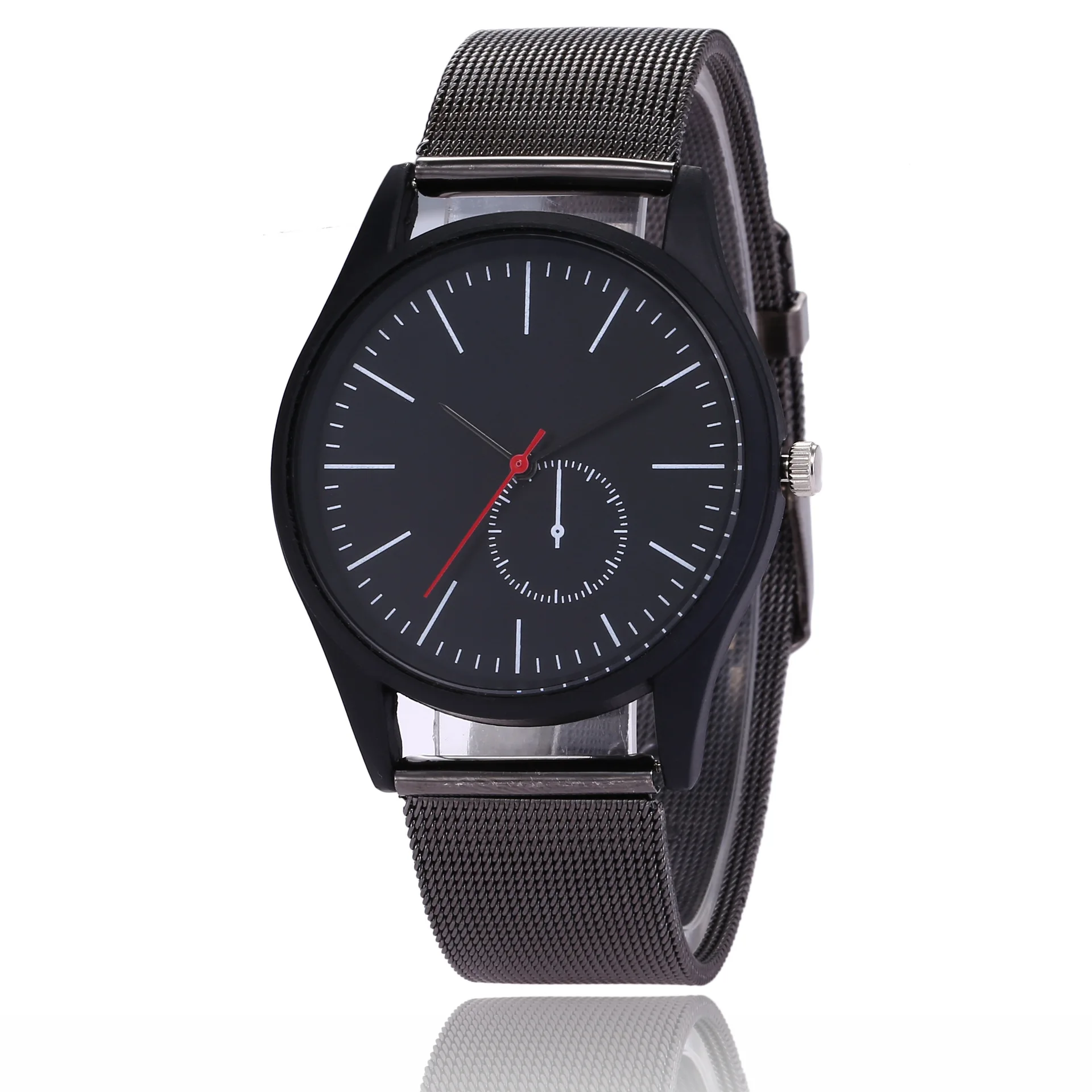 

Foreign Trade Hot Selling Stainless Steel Net Business MEN'S Watch Korean-style Fashion Simple Measuring Students Watch Wholesal