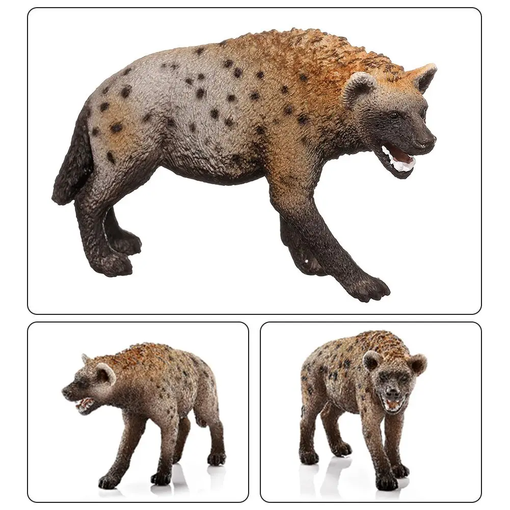 

8.5cm wild animal PVC hyena model collectible figures kids preschool toys children educational gift