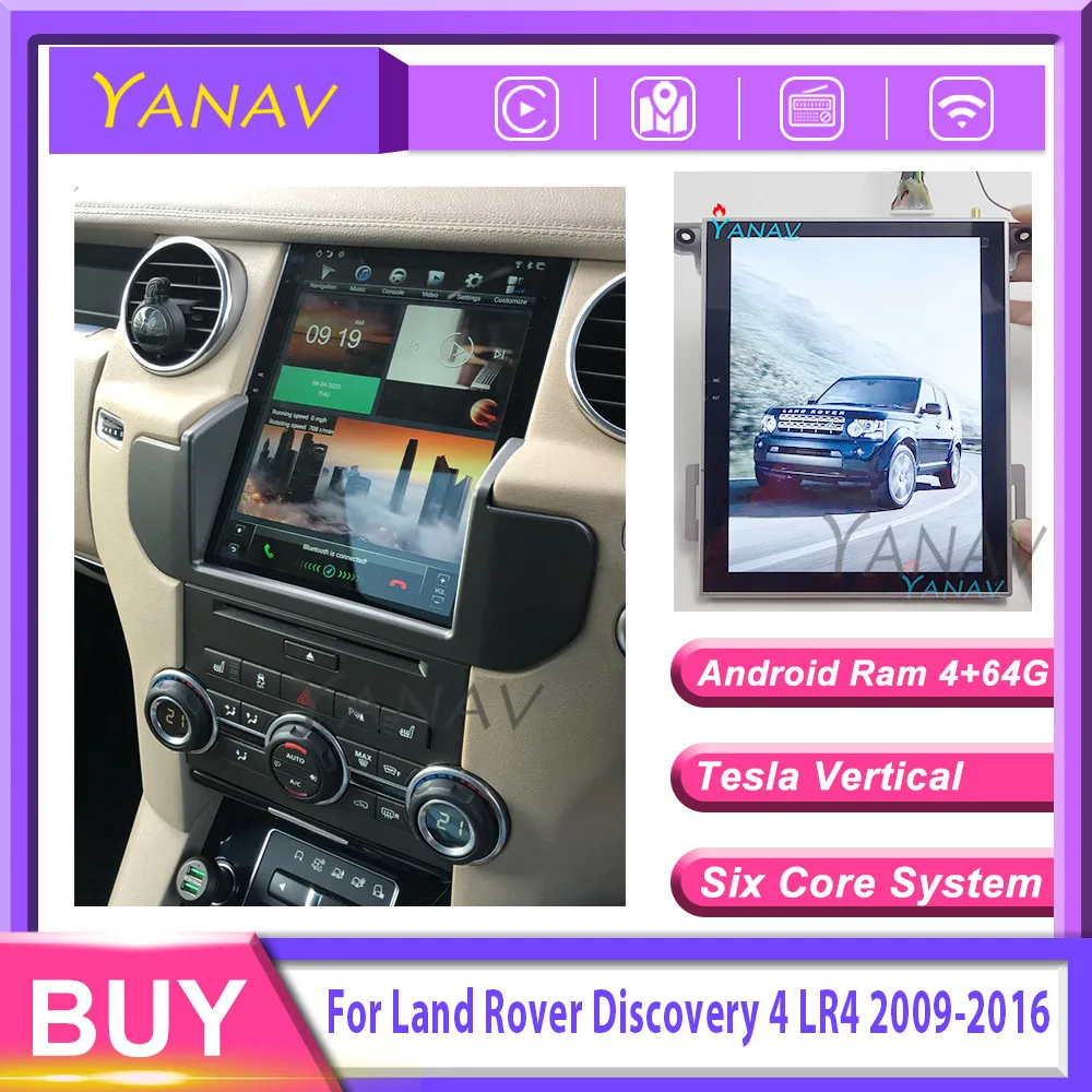 Автомагнитола для Land Rover Discovery 4 LR4 2009-16 стереоприемник 2 din на платформе android