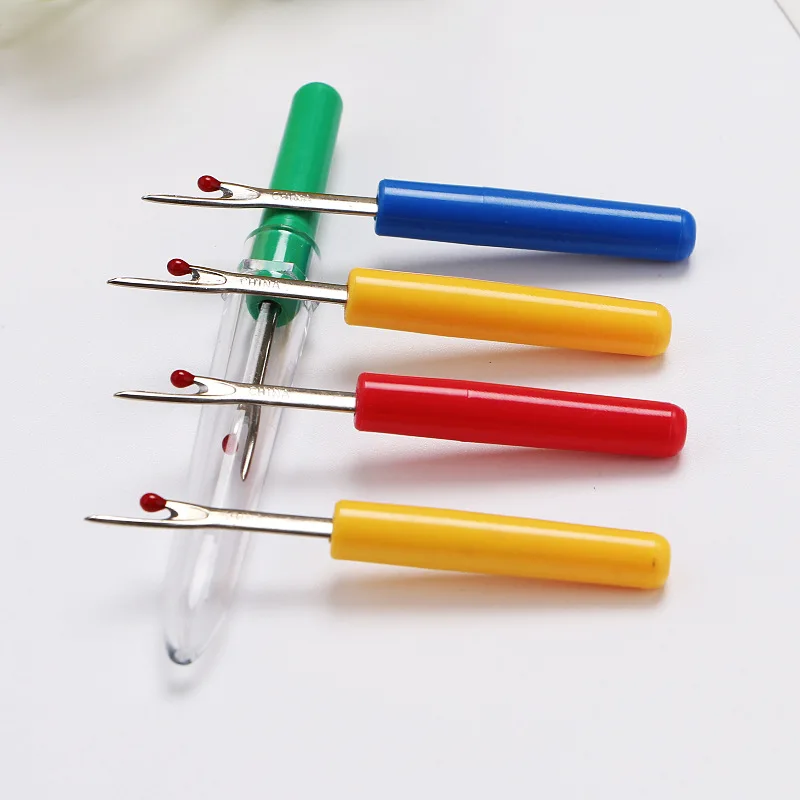 

4Pcs/Set Plastic Handle Craft Thread Cutter Seam Ripper Stitch Unpicker Sewing Tool Cross-Stitch Sewing Thread Remover