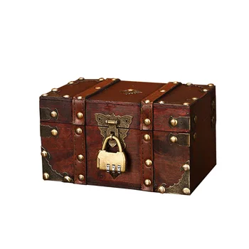 

Antique Jewellery Storage Box Pearl Necklace Bracelet Storage Case With Lock Makeup Organizer Home Storage Holder