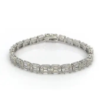 

Watercourse Baguette Diamond Montür Silver Bracelet