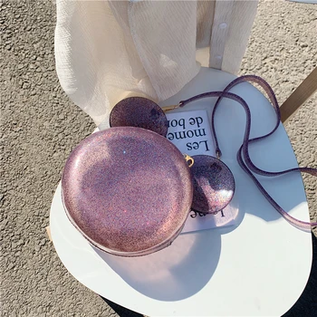 

Soild Color Summer Transparent Jelly Circular Bags For Women 2020 Summer Crossbody Bags Lady Travel Purses and Handbags
