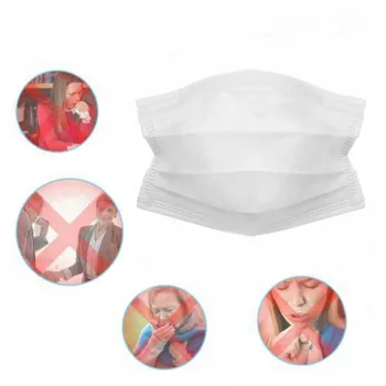

10/50Pcs One-off Mask Non-woven 3-layer Dispoable Mask Pollution Mouth Face Mask Eer Loop Mask Respirator outdoor