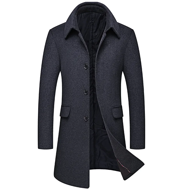 

Men's Woolen Overcoat,Middle-aged Woolen Overcoat,Middle-long Men's Woolen Overcoat, Overcoat.Men Coat,long Coat,Mens Wool Coat