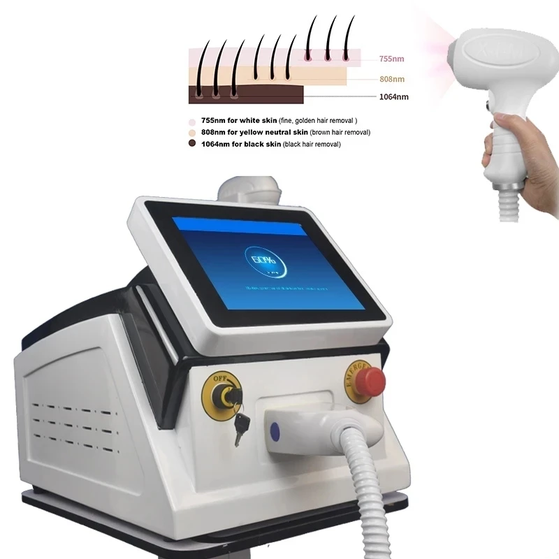 1200W 808Nm 755 1064nm Diode Laser Device Hair Removal Alexandrite Laser for best hair removal effect