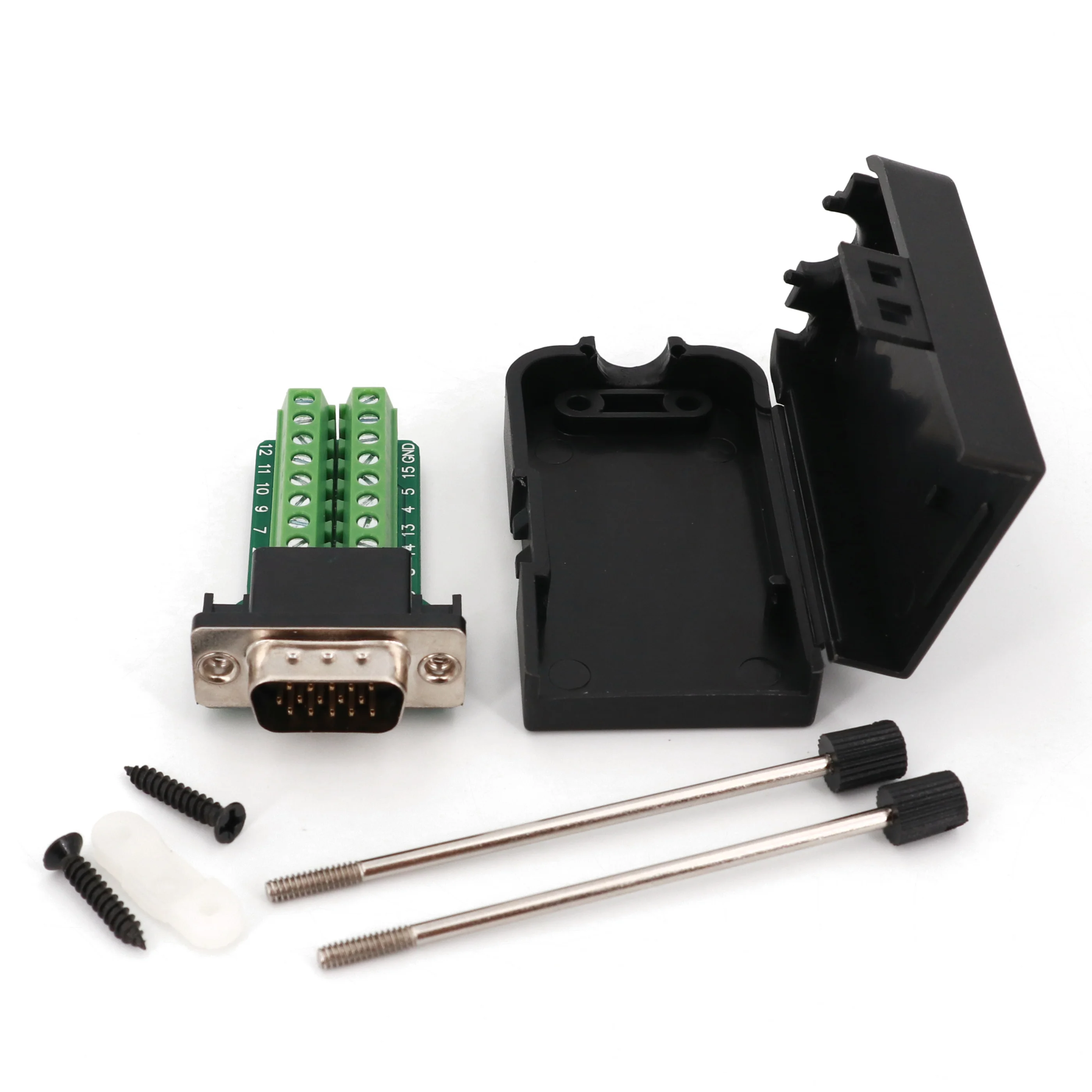 DB15 D-SUB 2 Row 15 Pin Plug Breakout Terminals Board Connecto TPI