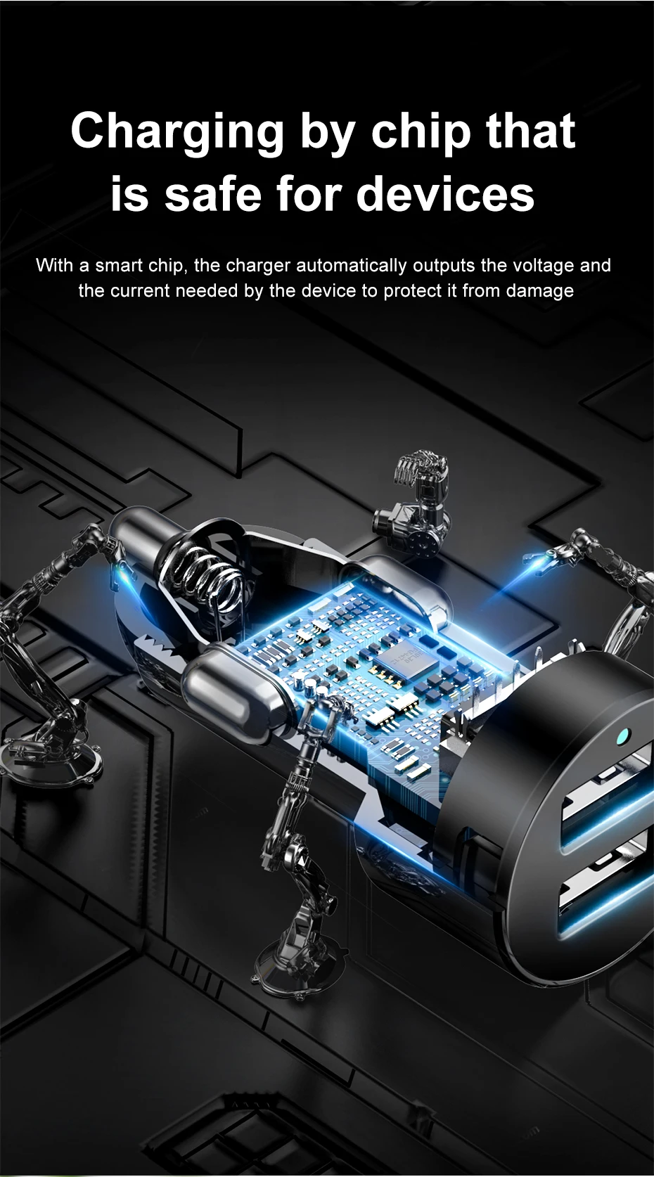 Baseus 3.1A двойной USB Автомобильное зарядное устройство больше зарядных портов для iPhone 11 huawei 100 Вт розетка прикуриватели разветвитель быстрое зарядное устройство