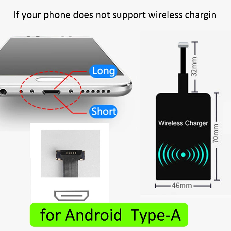 For iPhone 6S 6plus 7plus 5S 5C Wireless Charger Receiver